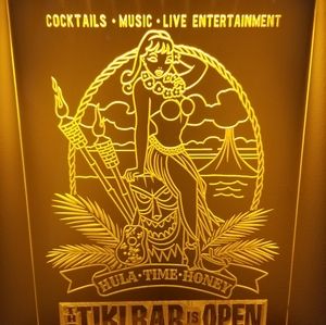 Tiki LED light sign 9x12 new mancave pool retire